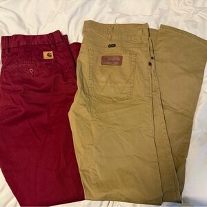 Carhartt WIP pants and wrangler slim pants